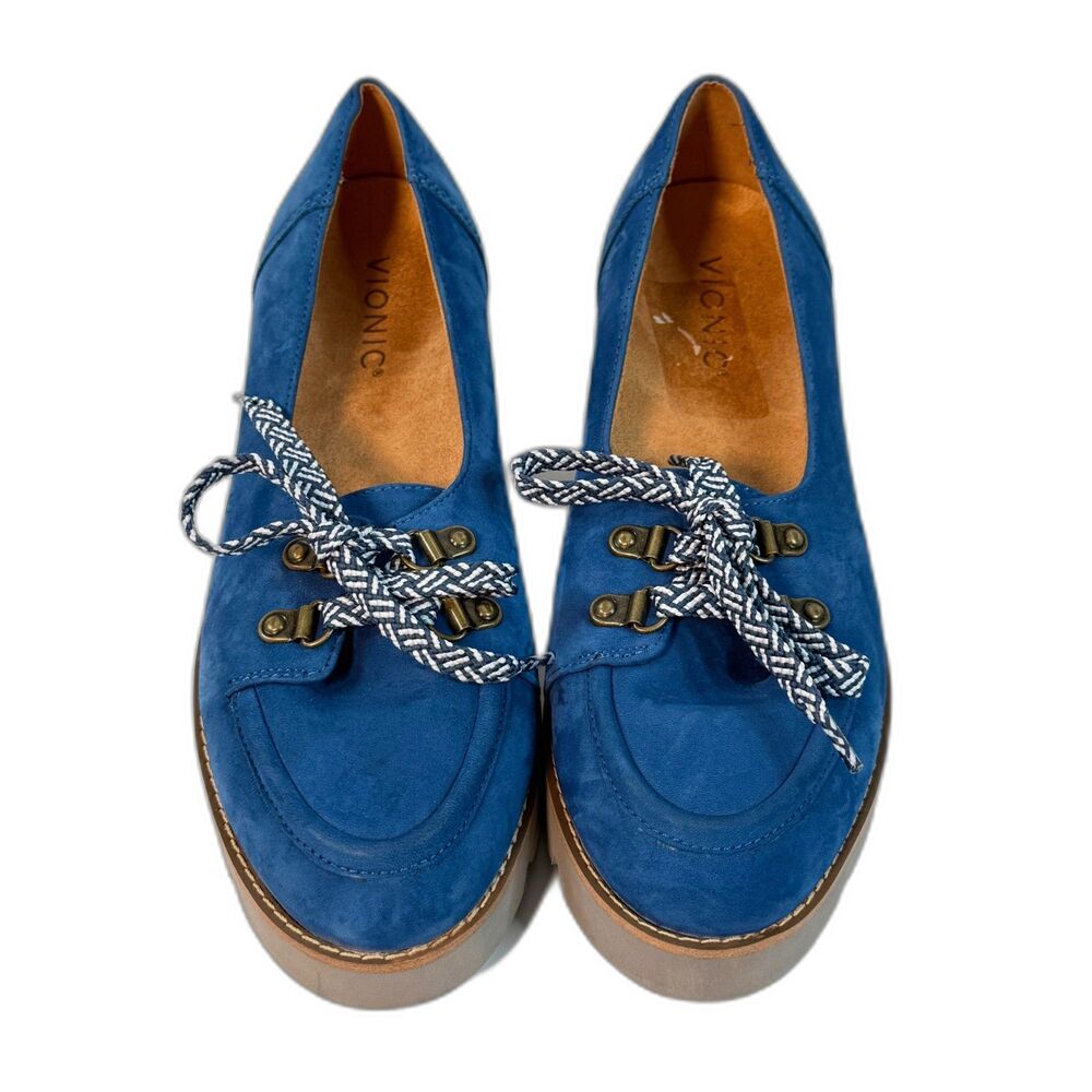 Vionic | Teagan Women's Oxford Lace-Up Casual Shoe | Blue | Sz 7.5